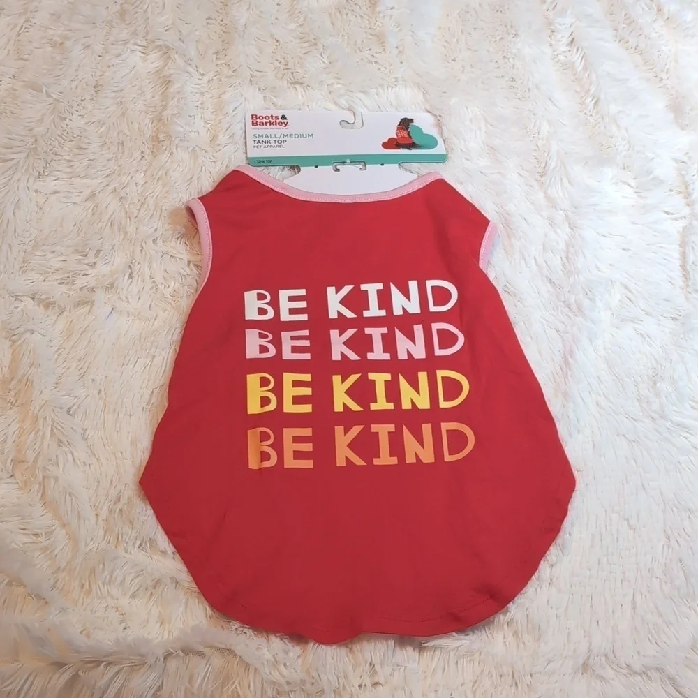 Boots & Barkley BE KIND PET Summer Tank Sz M